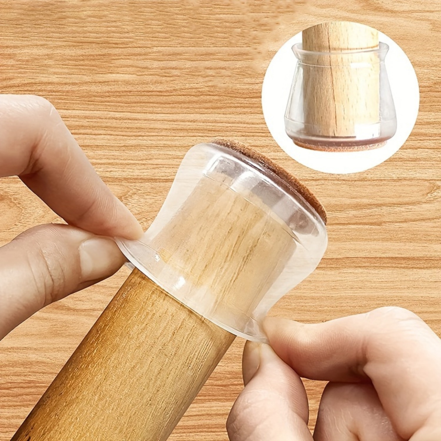 Furniture Hardware Feet - 24pcs Silicone Chair Leg Protector, Transparent
