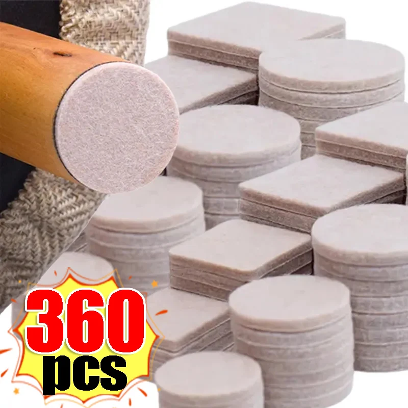 Furniture Hardware Feet - 360/18Pcs Felt Chair Leg Pads Round
