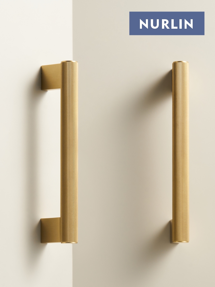 Furniture Hardware Drawer Pulls - Nurlin Solid Brass New Linear kitchen