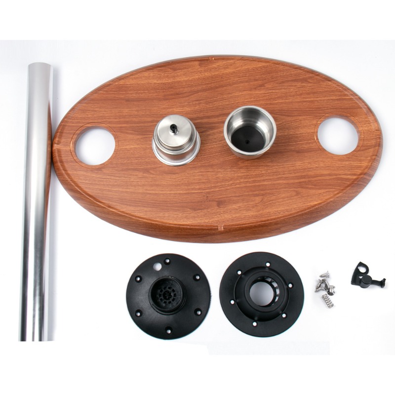 Furniture Grade Hardware - Marine-Grade Aluminum round Coffee Table Folding