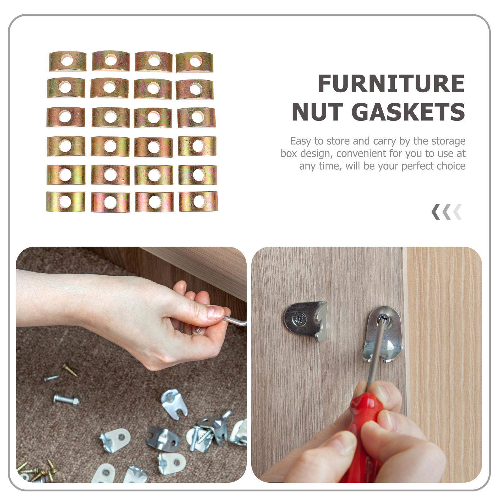 25Pcs Half Moon Washer Metal F - Furniture Hardware Stores ulasan dan harga