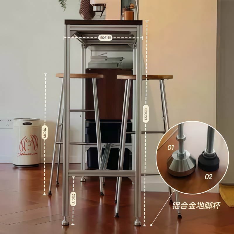 solid wood high bar table and  - Furniture Hardware Shop ulasan dan harga