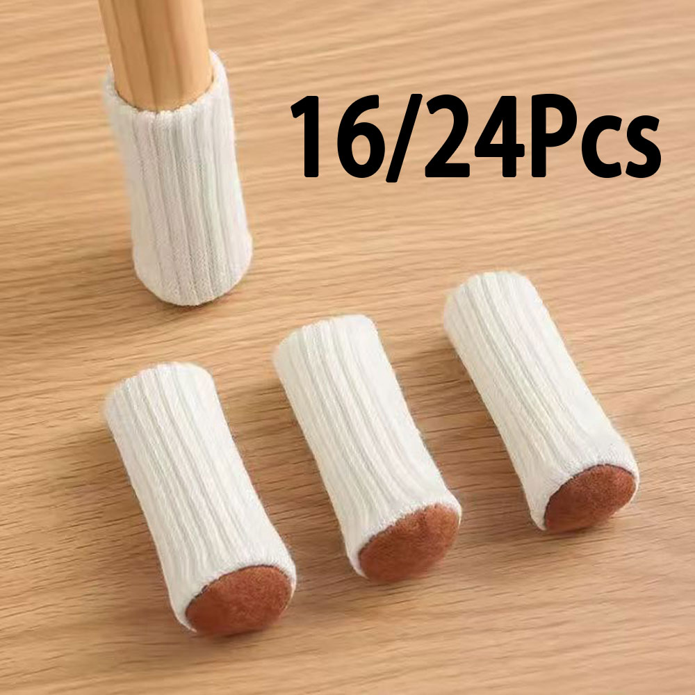 16/24Pcs Chair Legs Socks Knit - Furniture Hardware Feet ulasan dan harga