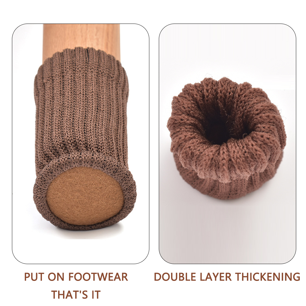 16/24Pcs Chair Legs Socks Knit - Furniture Hardware Feet ulasan dan harga