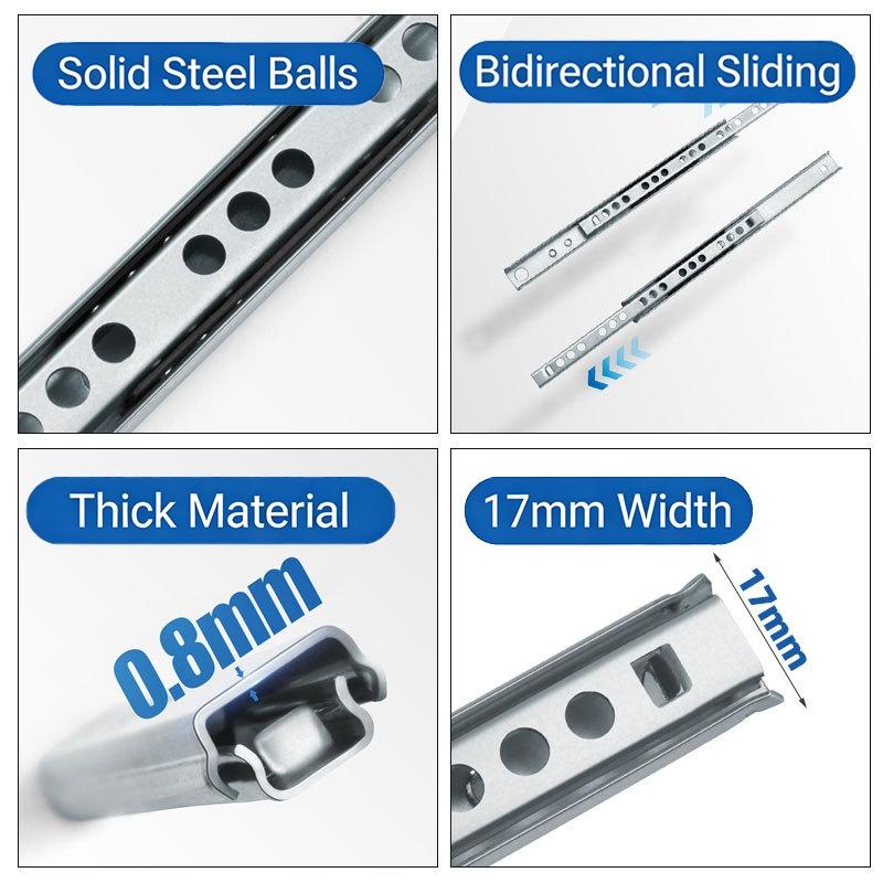 New 2Set Smooth Glide Bearing  - Drawer Slide Pair ulasan dan harga
