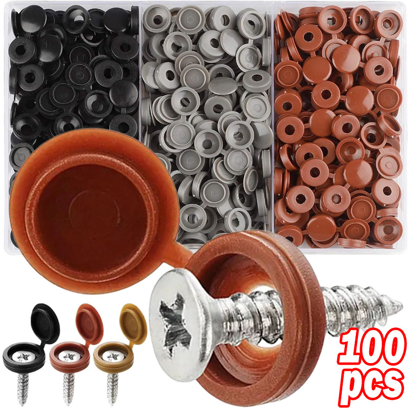 100Pcs Hinged Plastic Screw Ca - Furniture Hardware Nut ulasan dan harga