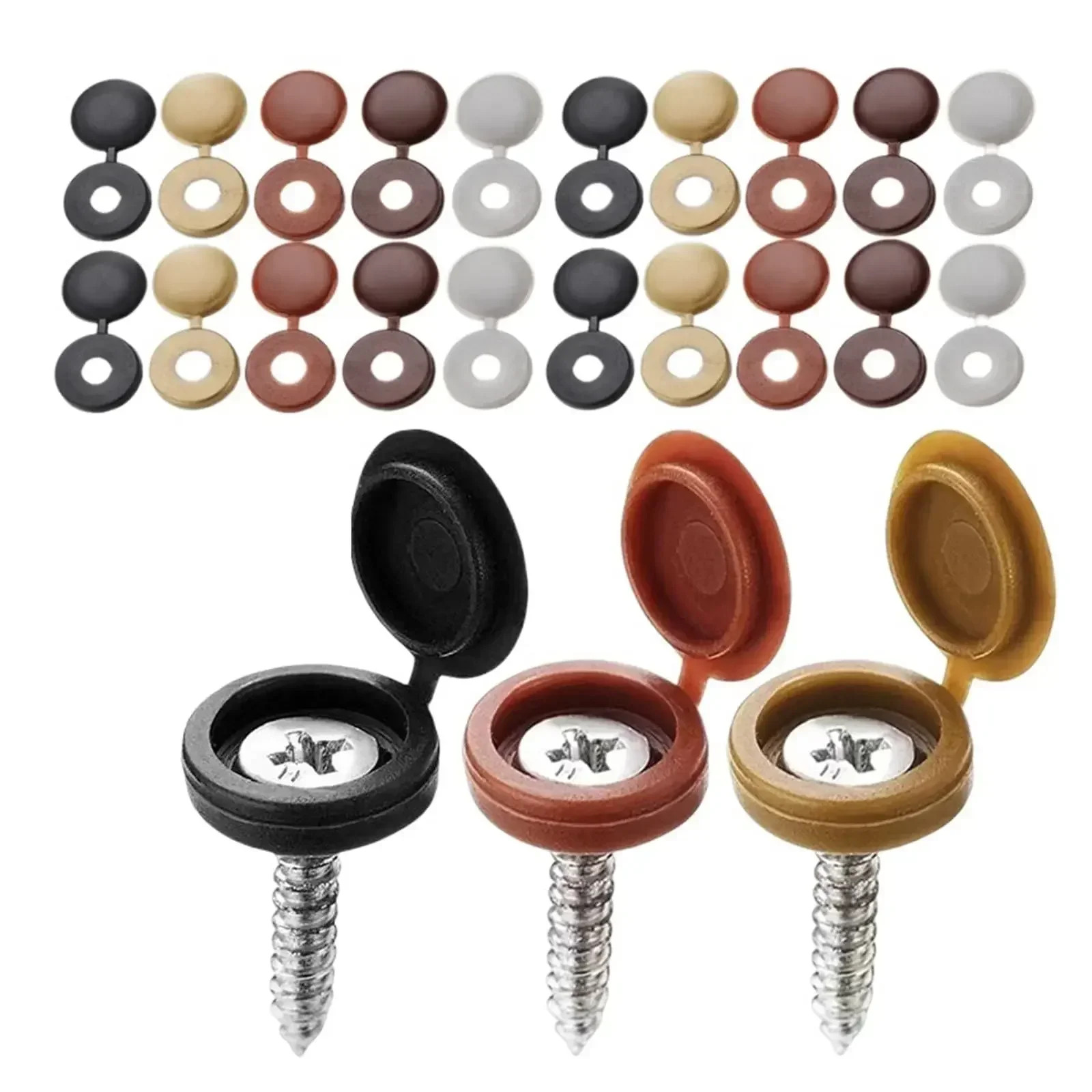 100Pcs Hinged Plastic Screw Ca - Furniture Hardware Nut ulasan dan harga