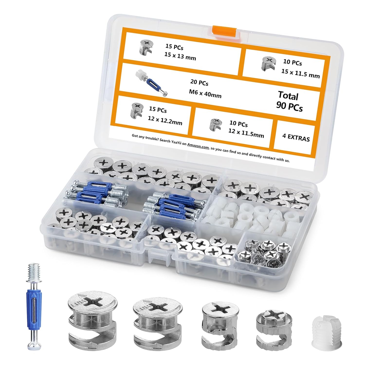 90 Pcs Furniture Cam Locks wit - Furniture Hardware Nut ulasan dan harga