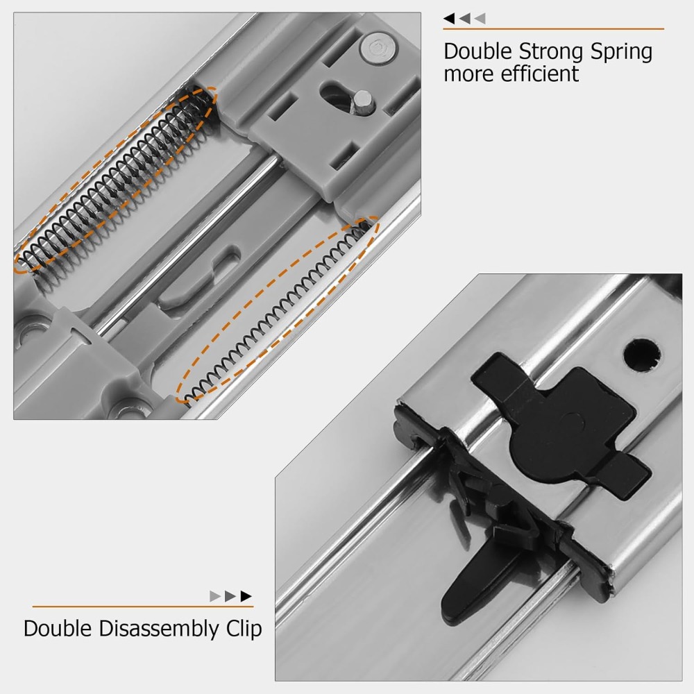 6 Pairs 22 Inch Soft Close Dra - Drawer Slide Pair ulasan dan harga