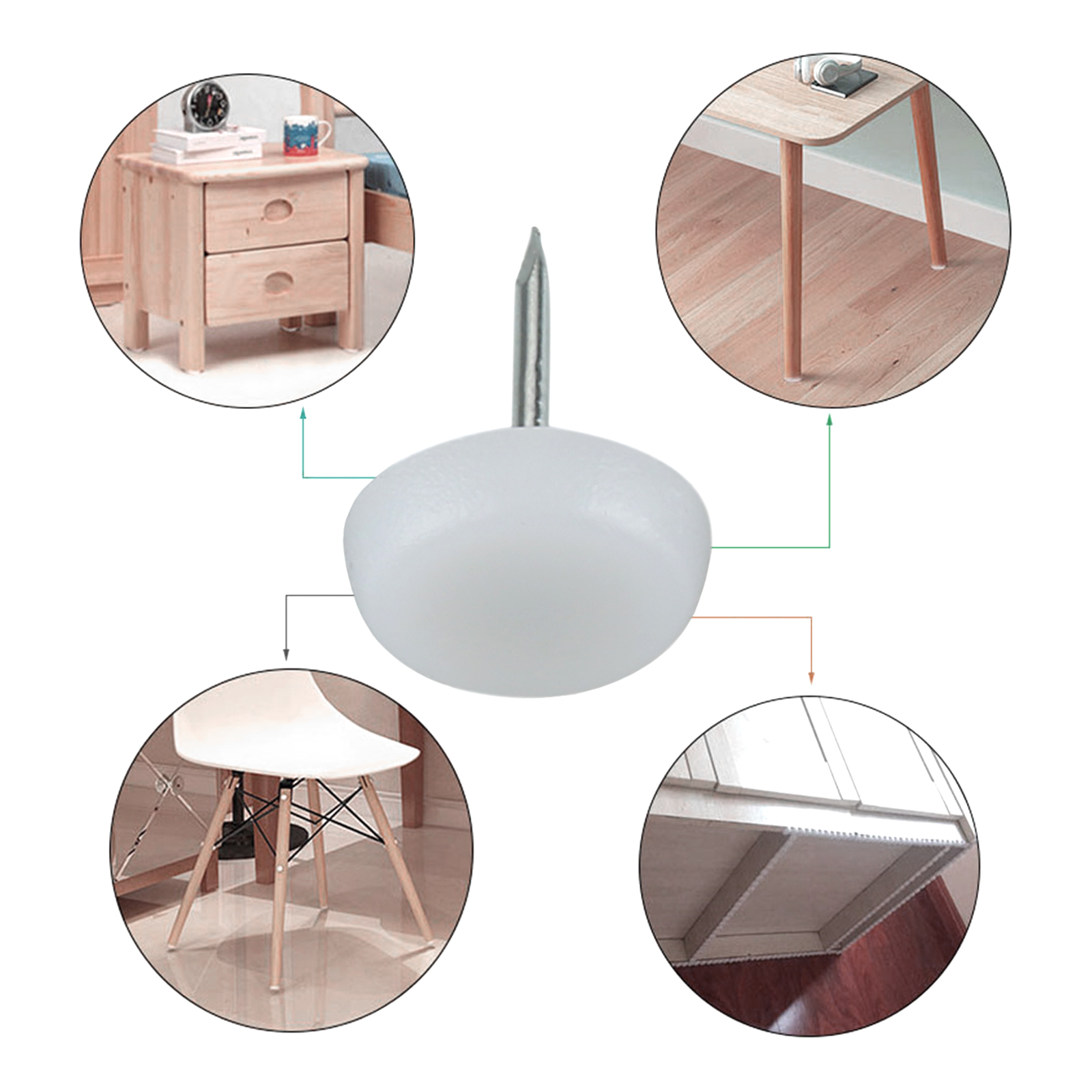 50Pcs 14/18/20mm Table Chair L - Furniture Hardware Feet ulasan dan harga