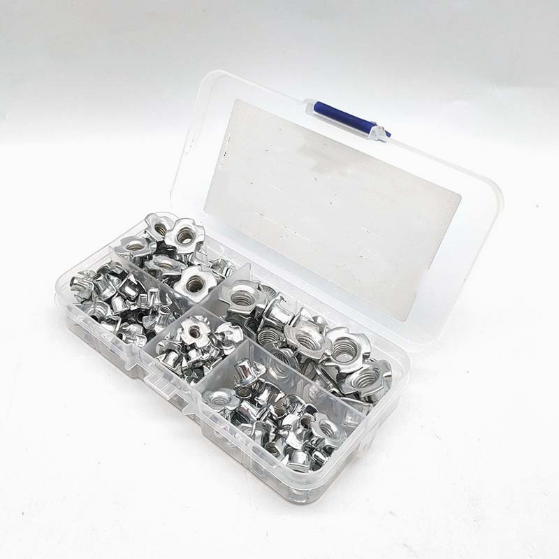 90pcs/Box Four Claws Nut M3 M4 - Furniture Hardware Nut ulasan dan harga
