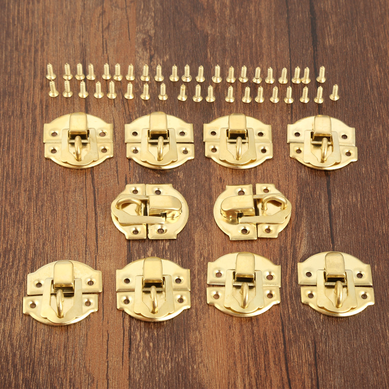 10pcs Golden Box Latch Clasps  - Furniture Hardware Screws ulasan dan harga