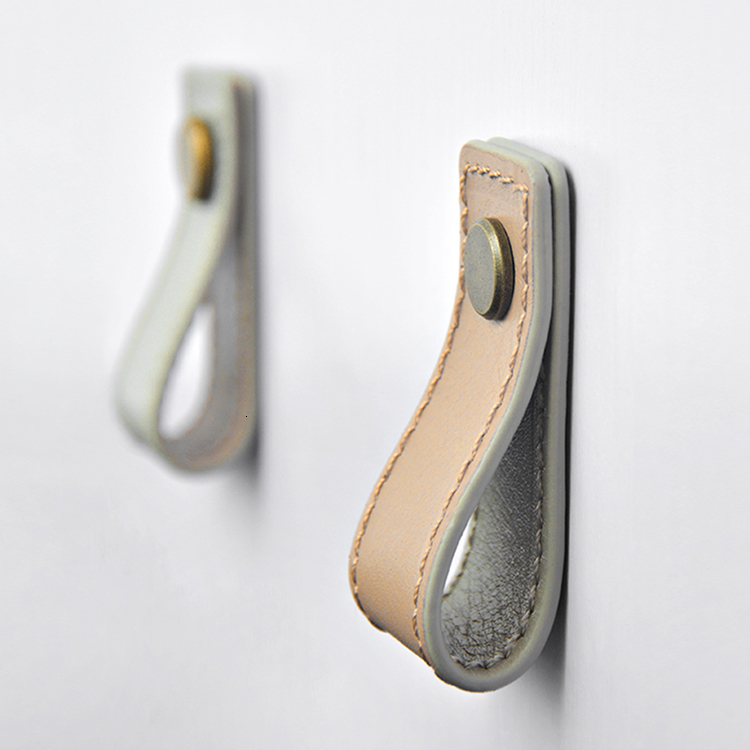 Both sides/Genuine Leather Han - Furniture Hardware Drawer Pulls ulasan dan harga