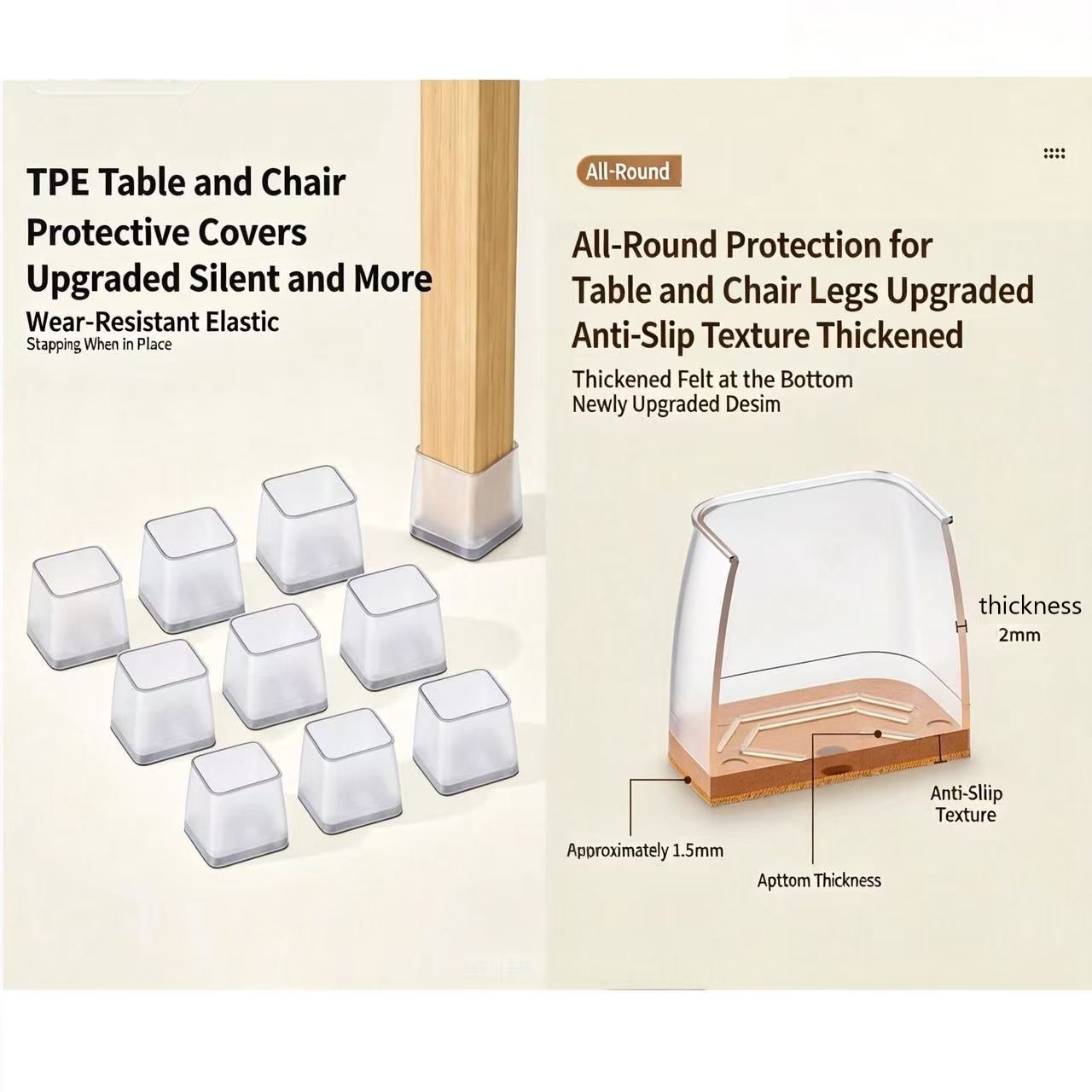 8/16/24PCS Frosted Square Furn - Furniture Hardware Feet ulasan dan harga