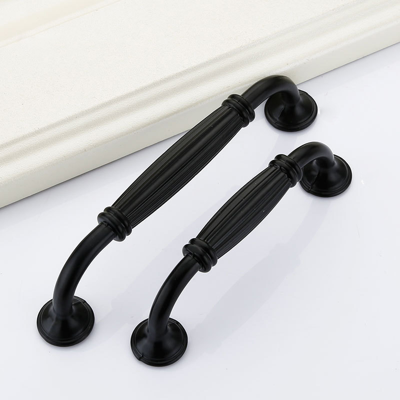 Black Aluminium Alloy Door Han - Furniture Hardware Drawer Pulls ulasan dan harga