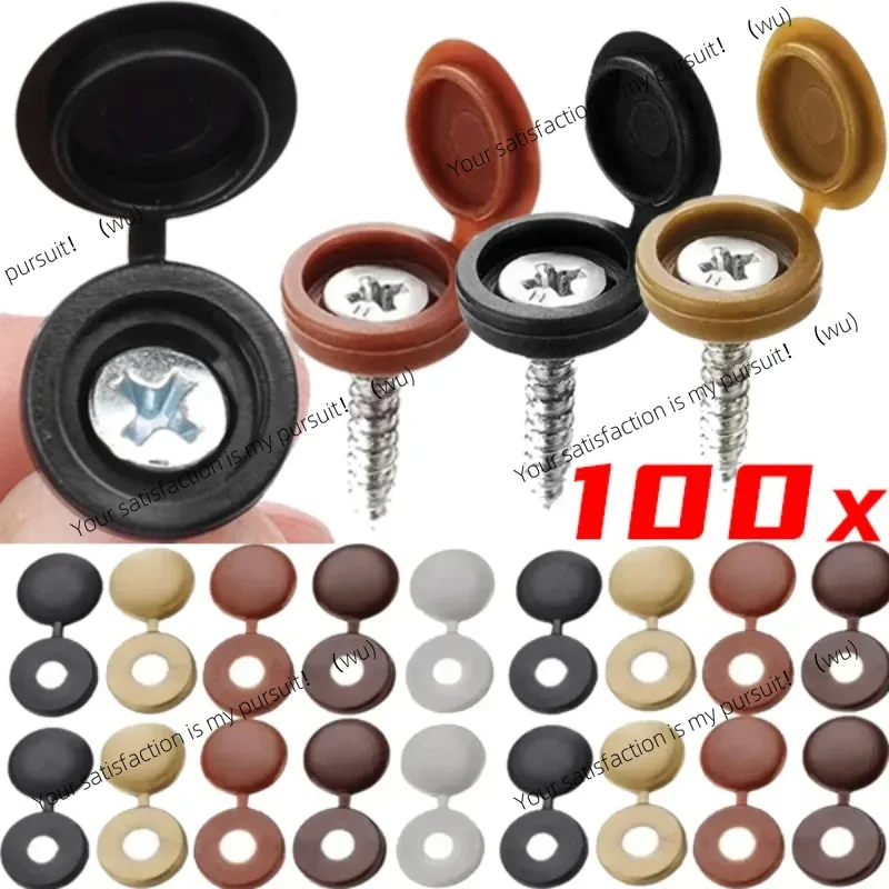 100PCS Plastic Nails Screw Cap - Furniture Hardware Nut ulasan dan harga