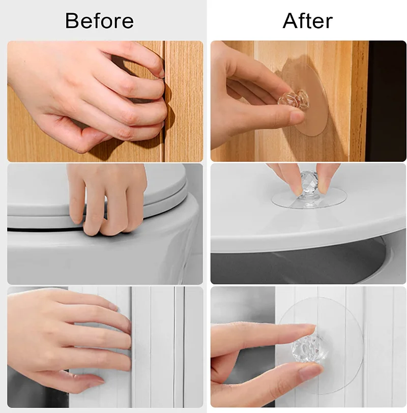 2/10Pcs Punch-free Drawer Knob - Furniture Hardware Drawer Pulls ulasan dan harga
