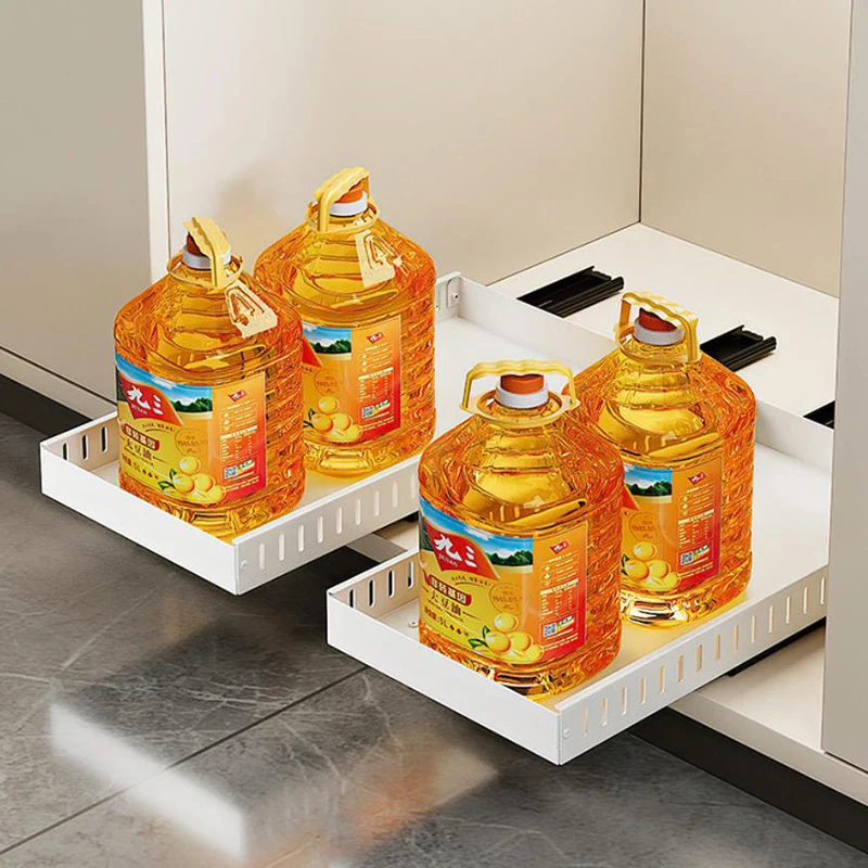 Adjustable Pull Out Pot Rack w - Drawer Slide Pair ulasan dan harga