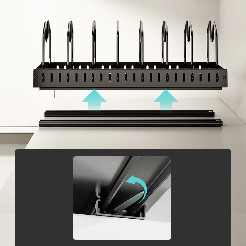 Adjustable Pull Out Pot Rack w - Drawer Slide Pair ulasan dan harga