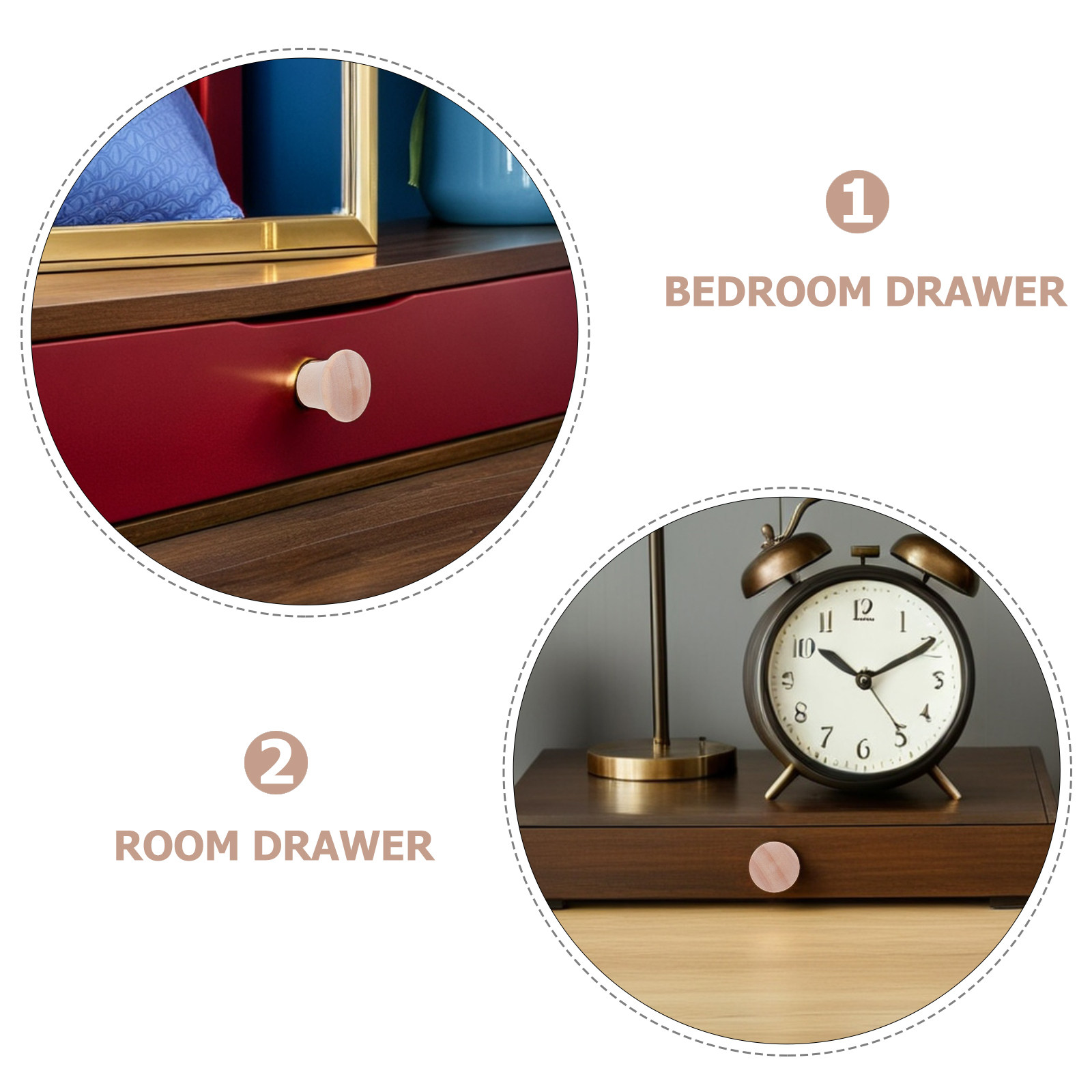 20Pcs Solid Wood Cabinet Knobs - Furniture Hardware Drawer Pulls ulasan dan harga