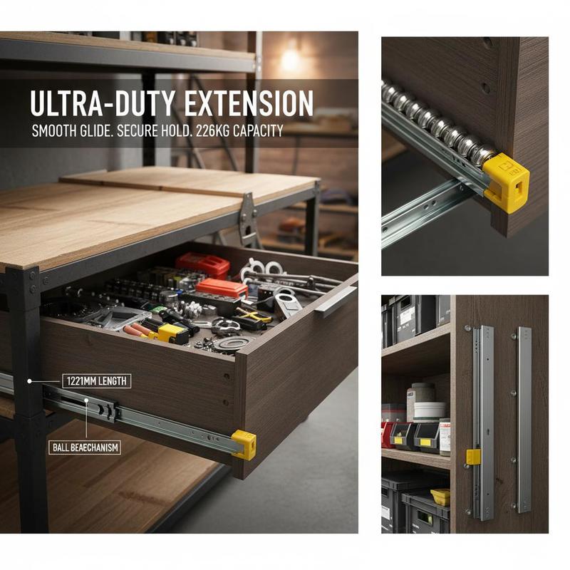 1 Pair Full Extension Drawer S - Drawer Slide Pair ulasan dan harga