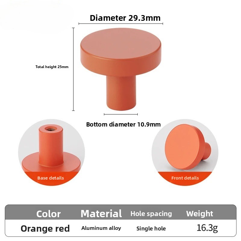 Morandi Color Orange/Pink Cabi - Furniture Hardware Drawer Pulls ulasan dan harga