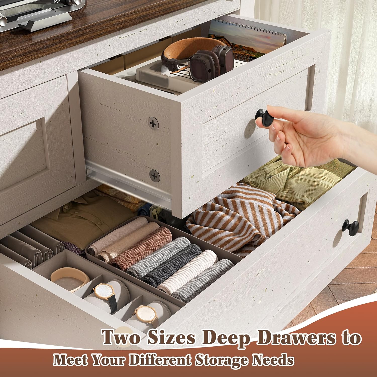 Dresser for Bedroom with 7 Dra - Drawer Slide Pair ulasan dan harga